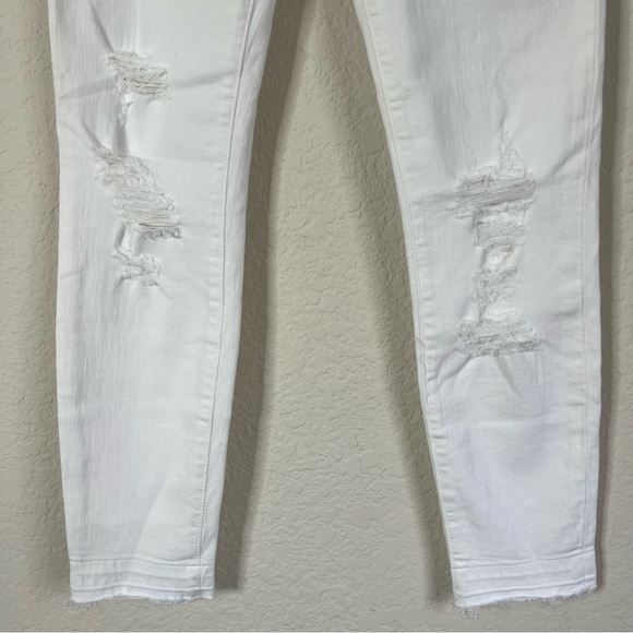 J Brand Low Rise Crop Demented White Skinny Distressed Jeans SZ 24 New $178 - Picture 6 of 14